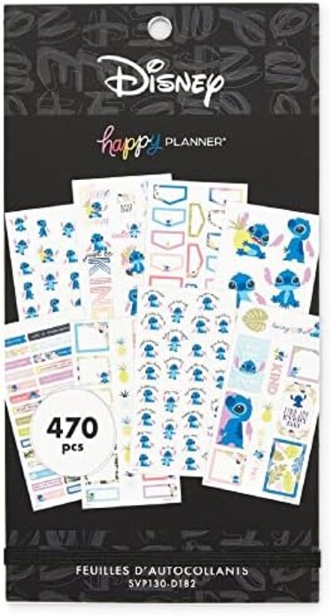 The Happy Planner Happy Planner Disney Stickers, Aloha Stitch&ndash;Theme Planner Stickers, Disney Planner Accessories, Disney Sticker Set for Calendars and More, 30 Sheets, 470 Total Stickers