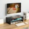 TEAMIX 2 Tiers Desktop Monitor Stand Riser 20 Inch Printer Stand with Storage Small TV Riser Laptop Wooden Desk Organizer Shelf Bookshelf Maple (BlackBrown, 2 Tiers