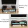 TEAMIX 2 Tiers Desktop Monitor Stand Riser 20 Inch Printer Stand with Storage Small TV Riser Laptop Wooden Desk Organizer Shelf Bookshelf Maple (BlackBrown, 2 Tiers