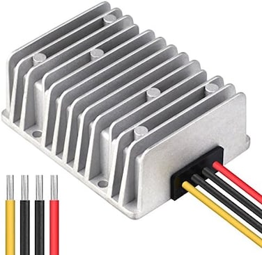 Cllena DC 8V-40V to 13.8V 25A Automatic Buck Boost Converter Step Down/Up Regulator Voltage Reducer Converter Waterproof Regulated DC Power Supply for Golf Cart Club Car LED Light