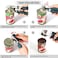 Beneno Manual Can Opener, Green, Carbon Steel Blade, Soft Rubber Handle, Built-in Bottle Opener