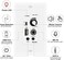 Herdio 6.5'' Bluetooth in Wall in Ceiling Speakers 600W 2-Way Flush Mount Speakers System with Wall Amplifier Receiver for Home Theater Office Bathroom(2Pairs, Paintable-Grille