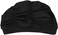 HAOZAIKEJI Women Turban Swim Cap Elastic Bathing Cap Long Short Hair Pleated Turban Swimming Cap Extra Large Soft Beanie Cap (Black