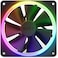مراوح NZXT F120 RGB - RF-R12TF-B1 - إضاءة RGB قابلة للتخصيص - تبريد هادئ للغاية - ثلاث مراوح (وحدة تحكم RGB متضمنة) - مروحة 120 مم - أسود