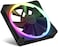 مراوح NZXT F120 RGB - RF-R12TF-B1 - إضاءة RGB قابلة للتخصيص - تبريد هادئ للغاية - ثلاث مراوح (وحدة تحكم RGB متضمنة) - مروحة 120 مم - أسود