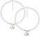 2PCS Pearl Necklace Set, Artificial Pearl Necklace, Pearl Choker Necklace Charm Lady Girlfriend Wedding Birthday Anniversary