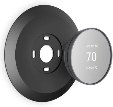 لوحة تثبيت جدارية من AutoSonic لمنظم الحرارة Google Nest 2020، ملحق طقم تزيين منظم الحرارة Nest، سهل التركيب، أسود