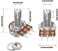 Taiss 100PCS Potentiometer Kit,WH148 B1K 5K 10K 20K 50K 100K 250K 500K 1M ohm potentiometers,Potentiometer Assortment,Single Linear Taper Potentiometer 3 Terminal with Knobs,Nuts and Washers