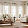 JINCHAN Linen Beige Curtains for Living Room Farmhouse Rod Pocket Back Tab Light Filtering Window Drapes 2 Panels for Bedroom Patio Door Curtains 2 Panels(W127 cmxL305cm, Crude