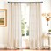 JINCHAN Linen Beige Curtains for Living Room Farmhouse Rod Pocket Back Tab Light Filtering Window Drapes 2 Panels for Bedroom Patio Door Curtains 2 Panels(W127 cmxL305cm, Crude