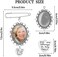 Yolev 1PCS Wedding Bouquet Photo Charm DIY Pin Brooch Making Kit Single Lacy Frame Wedding Charm Oval Glass Cabochons Picture Frame with Pendant for Wedding Shower Bride