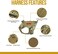 OneTigris Tactical Dog Harness Vest,No-Pull Service Dog Vest with HookLoop Panels,Adjustable Dog Vest Harness for Walking Hiking Training(CamoColor,XS