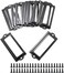 JianLing 20PCS Black Label Holder Black Office Library File Drawer Cabinet Card Tag Holder Metal Office File Cabinet Shelves Drawer Name Card Label Holder Frames