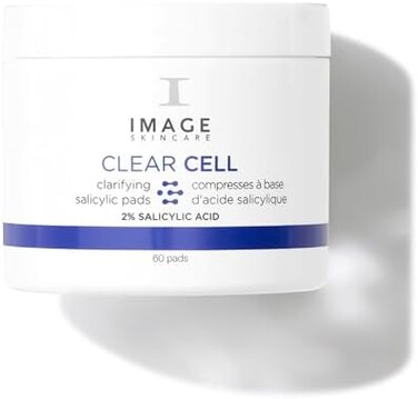 IMAGE Skincare، CLEAR CELL، مناديل مقشرة لتنقية المسام للبشرة الدهنية، 60 منديل