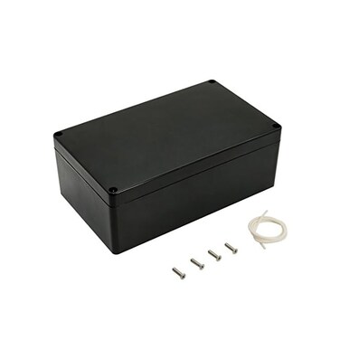 LeMotech Project Box ABS Plastic IP65 Waterproof Dustproof Electrical Junction Box Outdoor Enclosure for Electronics Black 7.87 x 4.72 x 2.95 inch (200 x 120 x 75 mm