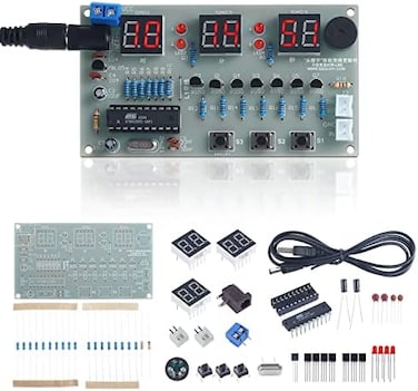 MiOYOOW WHDTS C51 6 Bits DIY Digital Electronic AT89C2051 Chip Alarm Clock Kit