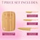 Paris Hilton Cutlery Set with Bamboo Cutting Board, 7-Piece, Pink