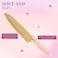 Paris Hilton Cutlery Set with Bamboo Cutting Board, 7-Piece, Pink