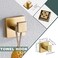 TQKAG Brushed Gold Bathroom Towel Bar Sets Premium Stainless Steel 4-Piece Bathroom Hardware Set Wall Mounted Square Bathroom Accessories Kit