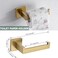 TQKAG Brushed Gold Bathroom Towel Bar Sets Premium Stainless Steel 4-Piece Bathroom Hardware Set Wall Mounted Square Bathroom Accessories Kit