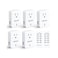 Syantek Wireless Remote Control Electrical Outlet Switch for Household Appliances, Expandable Remote Light Switch Kit, 100ft RF Range,White 5 outlets2 remotes（White