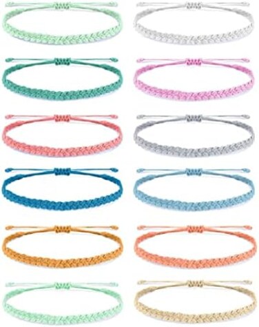 Long tiantian String Bracelets for Women Friendship Bracelets Waterproof Ankle Bracelets Summer Bracelets Outfits Wave Surfer Bracelets Adjustable Beach Bracelets