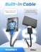 موزع HDMI من WARRKY بدقة 4K، منفذ HDMI 1x2 لنسخ/عكس الشاشة، موزع HDMI بمدخل واحد ومخرجين [هيكل معدني، كابل HDMI مضفر بطول 1.1 متر، مؤشرات LED]، موزع يعمل بمنفذ USB-C، مصدر واحد لشاشتين متطابقتين
