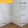 D-Line Half Round Cord Hider, Patented Cable Cover, Hide TV Wall Mount Wires, Raceway for Cords, Decorative Wire Covers, Paintable, Adhesive Cable Concealer, 10x 0.78in W x 0.39in H x 15.7in L, White