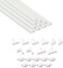 D-Line Half Round Cord Hider, Patented Cable Cover, Hide TV Wall Mount Wires, Raceway for Cords, Decorative Wire Covers, Paintable, Adhesive Cable Concealer, 10x 0.78in W x 0.39in H x 15.7in L, White