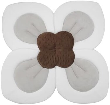 PandaEar Baby Bath Pad for Infant NewbornSoft Flower Petals for Sink Bathtub Essentials Shower Gift (Gray