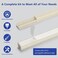 ZhiYo One Cord Cover Wall - 153in Mini Wire Hider, Wire Cover for Hiding Speaker Wire, Baby Monitor Cord - Paintable Wire Channel for Cable Concealer, 9X L17in W0.5in H0.35in, CMR05 Beige