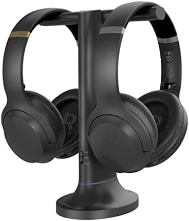 Avantree Duet - Dual Wireless Headphones for TV Listening with Charging DockStand, Clear DialogueVolume Boost for Seniors, Compatible with TVs Equipped with OPT or AUX Audio Output Ports