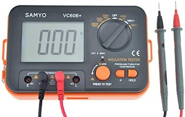 SAMYO VC60BDigital Insulation Resistance r DCV ACV Meter Megohmmeter Megohm with Test Lead
