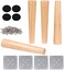 Doublelife Furniture Legs 12 Inch 4PCS Sofa Wood Color Tapered Reliable Wood Cabinets Sofa Feet
