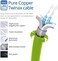 H!Fiber Green SFPCable, 10G SFPDAC, 0.25M(0.82ft, Passive Direct Attach Copper Twinax Cable for Cisco SFP-H10GB-CU0.25M, Ubiquiti UniFi UC-DAC-SFP, Meraki, Mikrotik, Intel, Fortinet, Netgear