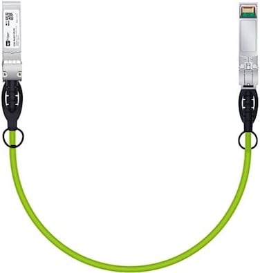 H!Fiber Green SFPCable, 10G SFPDAC, 0.25M(0.82ft, Passive Direct Attach Copper Twinax Cable for Cisco SFP-H10GB-CU0.25M, Ubiquiti UniFi UC-DAC-SFP, Meraki, Mikrotik, Intel, Fortinet, Netgear