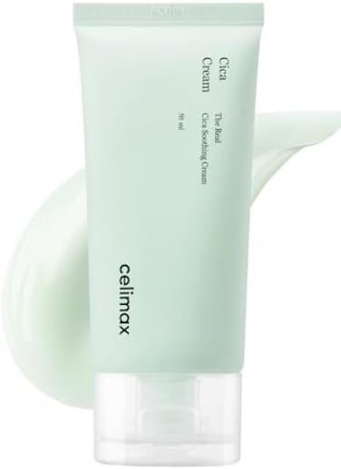 CELIMAX The Real Cica Soothing Cream - with 73% Fresh Cica Extract, Oil-free formula, Lightweight Hydrating Gel-cream, 50ml