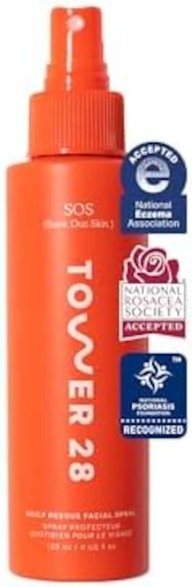 Tower 28 SOS Daily Rescue Facial SpraySoothing and Refreshing pH Balancing TonerHypochlorous Acid Designed for Sensitive Skin4 Fl Oz