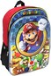 حقيبة ظهر Bioworld Nintendo Super Mario Bros All Over Character Molded Iridescent مقاس 16 بوصة