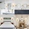 KUAUGST Wall Sconces Sets of 2, Retro Industrial Wall Lamps, Bathroom Vanity Sconces Wall Lighting with White Fabric Shade, Suitable for Bedroom Living Room Corridor Kitchen