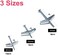 cSeao 22 Pieces Heavy Duty Drywall Ceiling TV Anchors Toggle Bolt Assortment Kit, 1/8" 1/4" 3/16" Spring Loaded Hollow Wall Inserted Bolt Wing Nuts