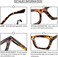 REAVEE Oprah Style Reading Glasses for Women, Blue Light Blocking Cute Oversized Square Computer Readers Spring Hinge