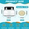 Tessco for you Tessco 24 Pack Plastic Jars with Lids Labels Empty Clear Plastic Jars Round Refillable Cosmetic Containers Body Butter Containers Bulk Sugar Scrub Bottle for Make Up (8 oz,Clear, Black