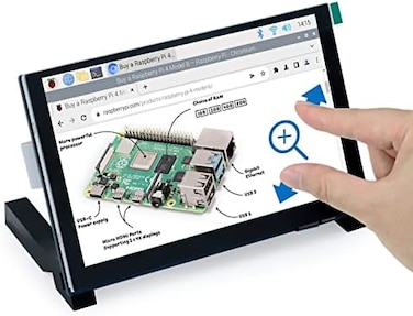 FREENOVE 5 Inch Touchscreen Monitor for Raspberry Pi 5 4 B 3 BA, 800x480 Pixel IPS Display, 5-Point Touch Capacitive Screen, Driver-Free MIPI DSI Port