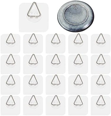 DIDUDIDU Wall Plate Hanger Display Holder - 20 Pack Invisible Vertical Plate Holders - Plastic Plate Hangers for The Wall - 2.4 Inch Adhesive Picture Hanger - Hanging Hooks for Decorative Plates and W