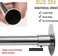 Riyidecor Adjustable Corner Shower Curtain Rod (29.5-37.4" x 29.5-37.4", Stretchable L Shaped Curved Shower Curtain Rod, Drill Free Install, No Drill for Bathroom, Bathtub, Clothing Store