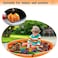 SUMBABO Toy Storage for Lego Play Mat Bag - Duplo Toy Organizer Storage Bag by Drawstring for Kids Tidy Toy with Lips can as Gift (Orange 47 inch