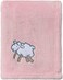 CREVENT 76x102cm Light Cozy Plush Fluffy Warm Fleece Stroller Baby Blanket for Girl Infant Toddler Crib Cot Stroller, Baby Birthday (Pink Sheep