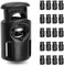 CooBigo 20 PCS Plastic Spring Cord Locks, Paracord Toggle Stopper Clasps for Drawstring Sweatpants Hat Hoodie String Clip Elastic Shoeslace Lock Swim Goggles Replacement Accessories