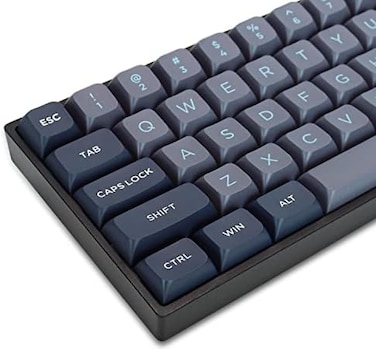 dagaladoo Womier Double Shot PBT keycaps,Apollo Custom Keyboard keycaps,Gray/Dark Blue keycaps 75 persent,ISA Profile Keycaps for MX Switches Mechanical Keyboard(189key,only keycaps